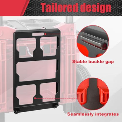 Packout Mounting Plate Compatible with Milwaukee 48-22-8427 Toolbox, Attaches to Rolling Toolbox Handle, Organizer Storage Bracket for Packout Tool Box System