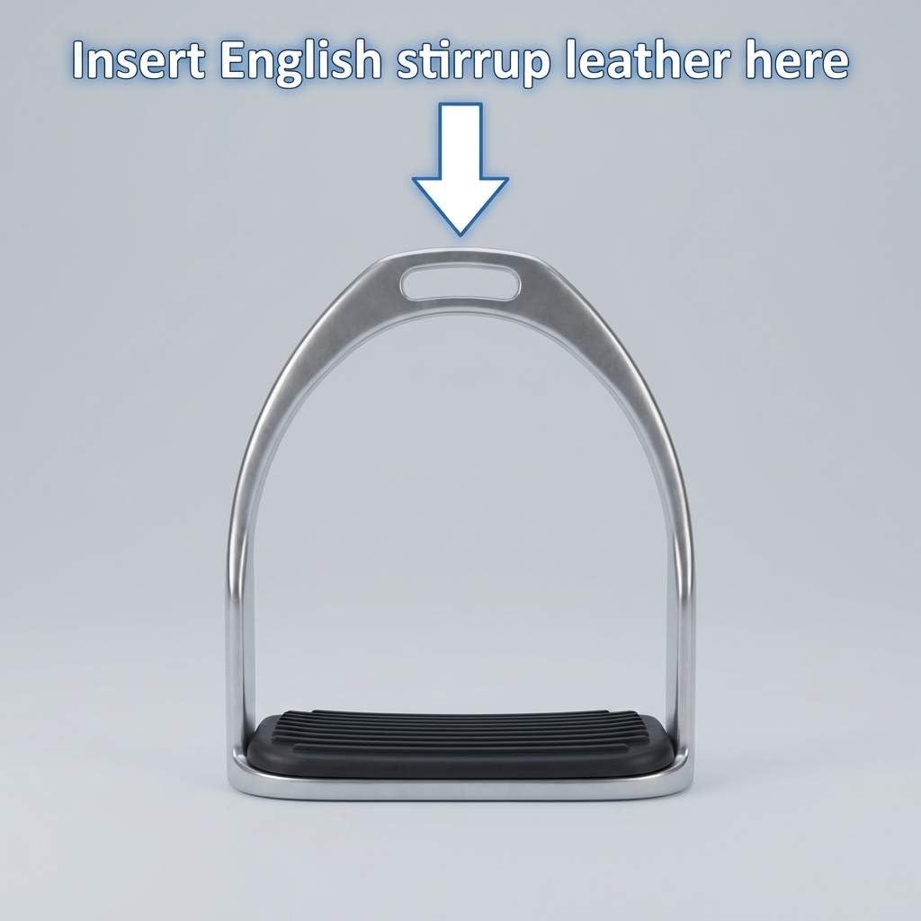 QWORK Horse Riding Stirrups, Hose Saddle, Safety Stirrup, Stainless Steel English Riding Protection Saddle, Knee Ankle Reduce Pressure, 1 Pair
