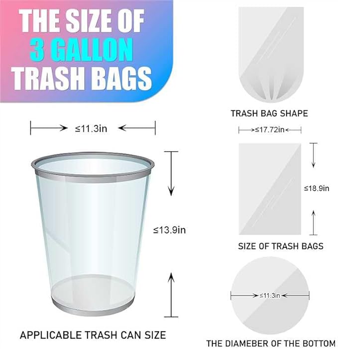 300 Count 3 Gallon Trash Bags