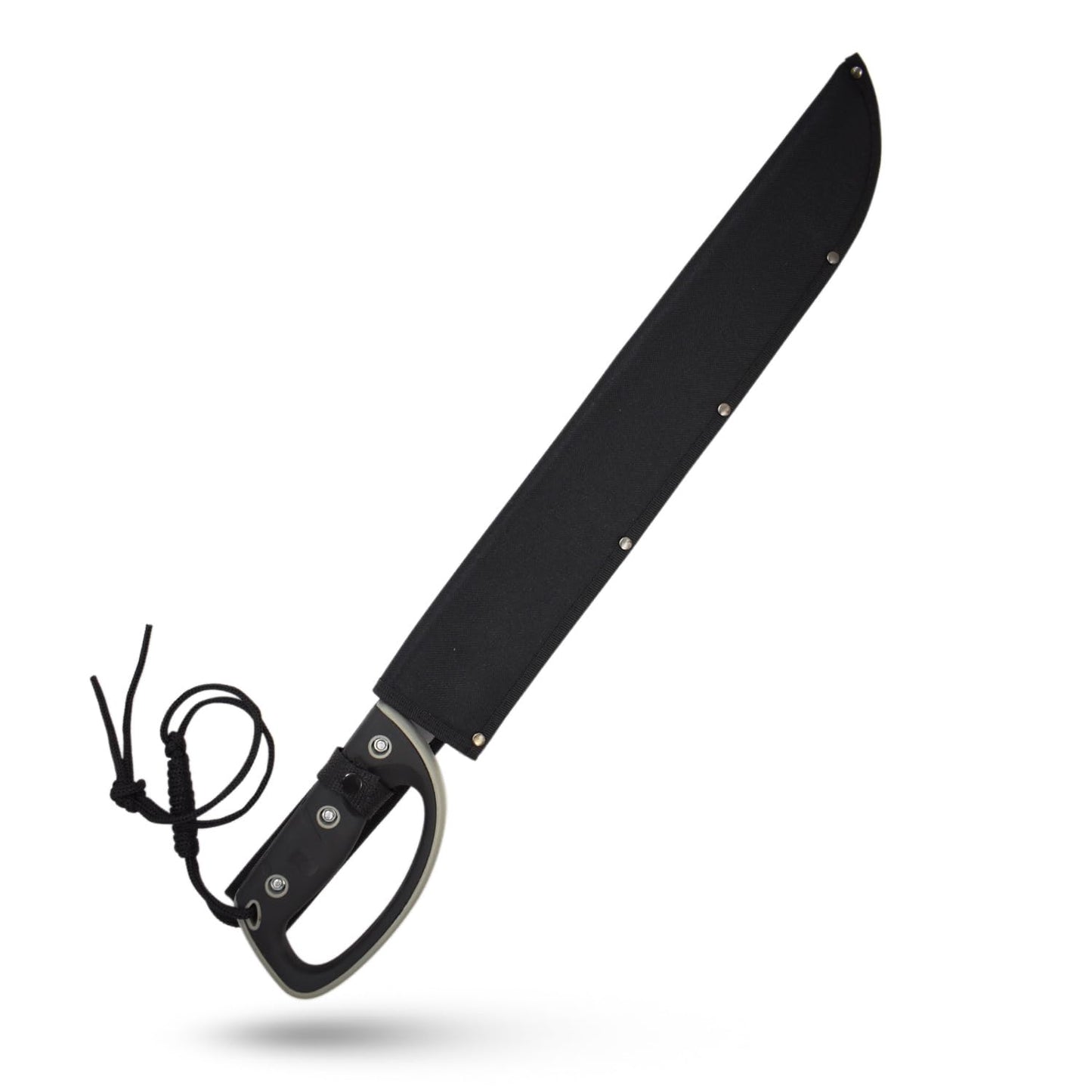 Snake Eye Tactical Full-Tang Machete – Heavy Duty Fixed Blade Survival Tool with Reinforced Nylon Sheath for Camping, Hunting, and Bushcraft