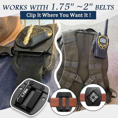 2-Pack Magnetic Tool Holder, Full Metal Magnetic Belt Clip Holster for Screws,Nails,Hammer,Pliers,Spanner and Any Magnet Hardware, Great for Electricians, Plumbers, Carpenters
