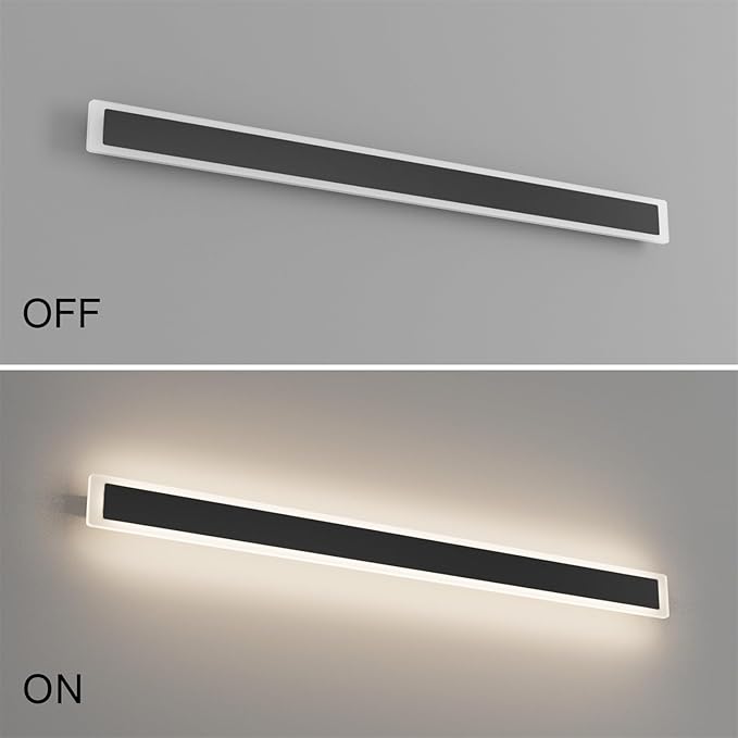 2 Pack 47.2in 4000K Long Outdoor Light IP65 Waterproof Outdoor Sconces Wall Lighting Modern LED Exterior Wall Sconces for Porch House