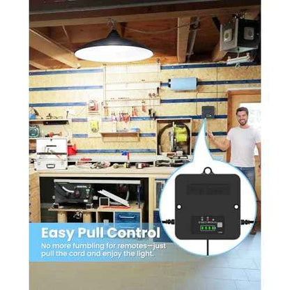 Solar Shed Light Indoor Outdoor, 2Pack Solar Pendant Light 2000LM Daytime Available with Battery Display, Waterproof Solar Powered Lights Indoor for Barn, Gazebo, Chicken Coops, Shop