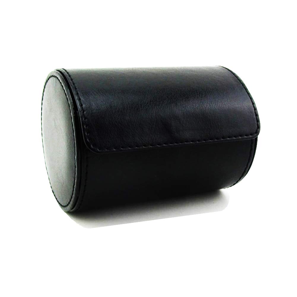WAJJ Men’s Necktie Travel Case, Tie Anti-Wrinkle Organizer Box - Formal Cylinder Shape (Black)