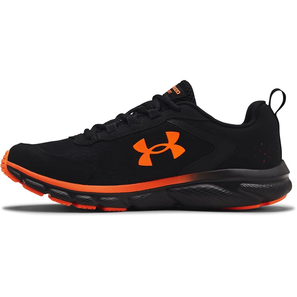 Under Armour Men's Charged Assert 9, Black/Blaze/Orange, 8 M US