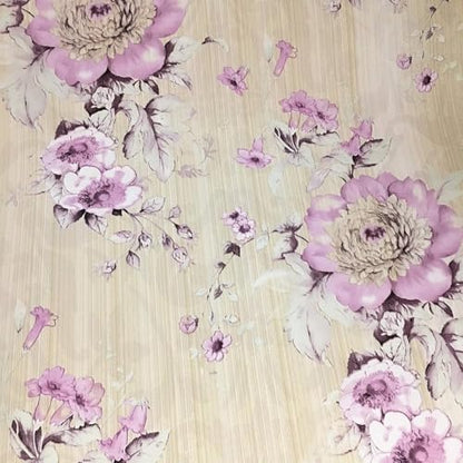Retro Style Blooming Purple Flower Wallpaper Peel Stick Shelf Liner Funitures Dresser Drawer Cabinet Paper Decor 17.7 Inch by 100 Inch