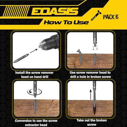 Gifts for Men ? Stripped Screw Extractor Set ? Father¡¯s Day Gifts from Wife, Daughter, & Son ? Easy Out Extractor Set for Nuts, Screws & Bolts ? Perfect Husband & Birthday Gifts (Silver (Pack of 6))