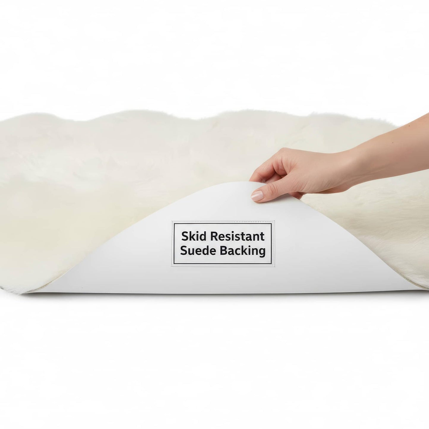 Premium Fluffy Sheepskin Rug - Four Pelt Fur Rugs for Living Room, Bedroom or Fireplace - Natural Sheep Skin, Shaggy - Irregular Shaped Genuine Fuzzy Feel - 4ft x 6ft