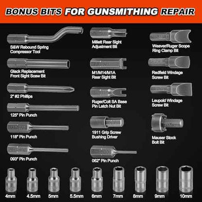 68Pcs Torque Screwdriver Wrench Set 10-70 IN.LB, Inch Pound Torque Driver with S2 Steel Bits, 1/4" Drive, Magnetic Quick-Release Adapter for Bike Repair, Mounting and Maintenance