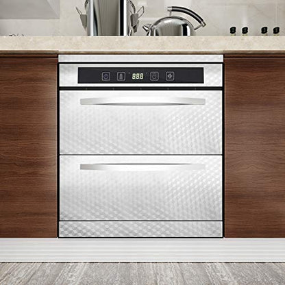 VEELIKE Kitchen Backsplash Wallpaper Stickers Oil Proof Waterproof Sticker Stainless Steel Contact Paper Self Adhesive Waterproof Aluminum Foil Stove Stickers Kitchen Wall Stickers 15.7"x118"