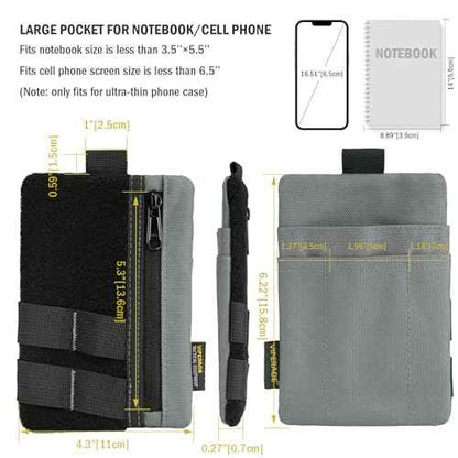 VIPERADE VE27 EDC Organizer, 6 Pocket Multitool Pouch with Zipper