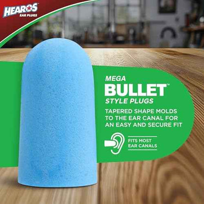 HEAROS Xtreme Foam Earplugs, 33dB NRR Ear Plugs, 100 Pairs, Foam Ear Plugs Noise Reduction & Hearing Protection