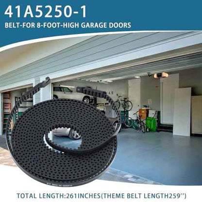 41A5250-1 Drive Belt for 8ft High Garage Doors, 261'' Garage Door Openers Belt 041A5250-1,Replacement Belt Compatible with Some Liftmaster/Chamberlain Belt Drive Garage Door Opener