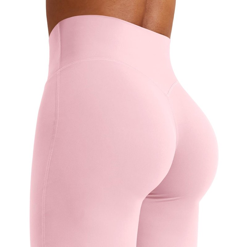 YEOREO Workout Leggings Womens No Front Seam Straight Leggings 31.5" High Waist Buttery Eddiy Gym Yoga Pants Light Pink XS