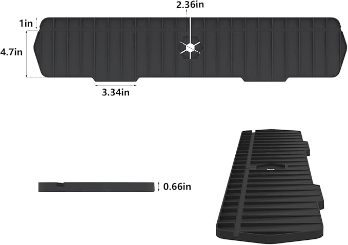 Kitchen Sink Splash Guard 29.7 X 5.7 In, Large Size Kitchen Sink Splash Guard