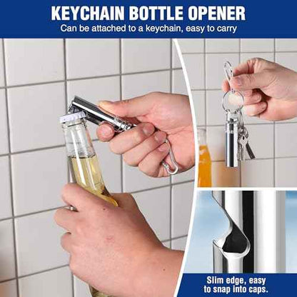 WORKPRO Socket Bottle Opener, 3/8 Inch Drive x 14 mm Socket, Deep Square Drive Socket, CR-V, 6-Point, Portable Detachable Key Ring - for Automotive Repair, House Projects, Machinery Work, Gift for Men
