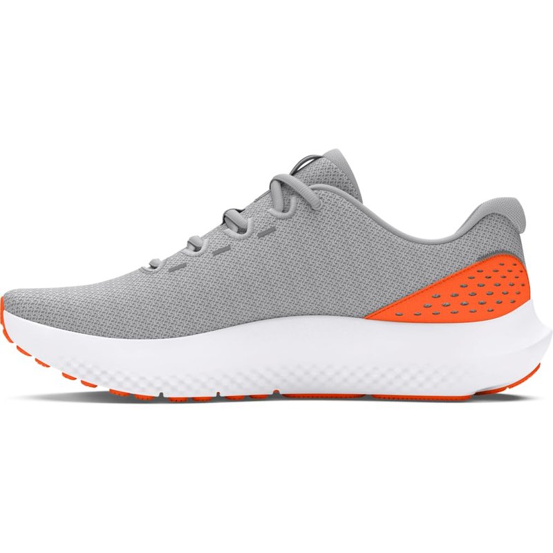 Under Armour Men's Charged Surge 4, (104) Mod Gray/White/Team Orange, 15, US