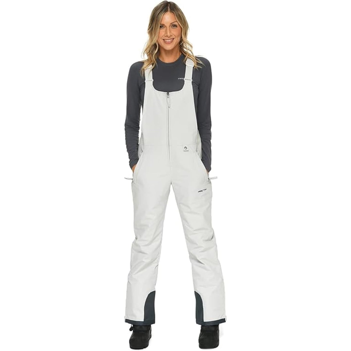 Arctix Women's Essential Insulated Bib Overalls, Quiet Grey, 2X