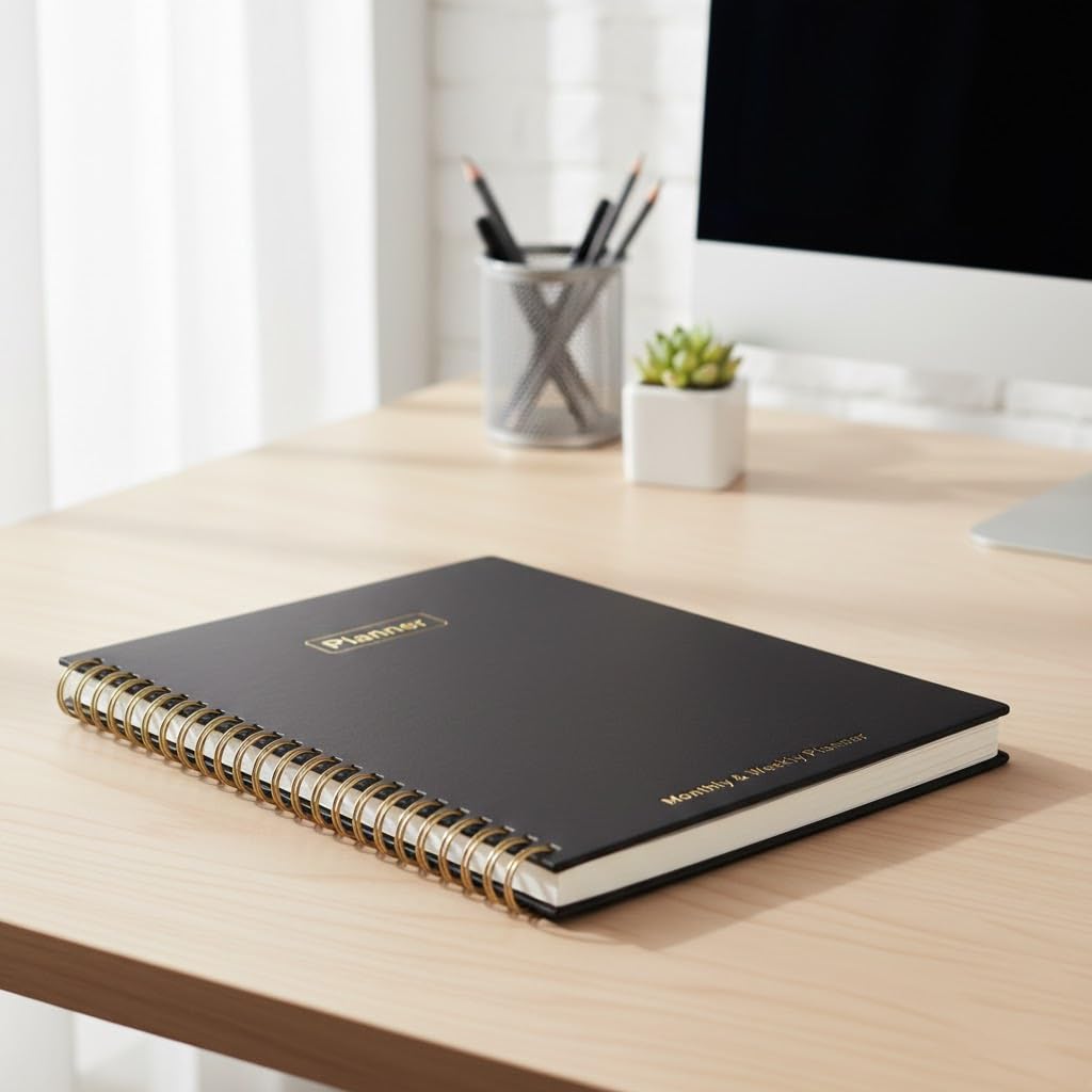 2026 Planner, 8.5" x 11" Weekly and Monthly Large Calendar Planner, Letter Size, Jan - Dec 2026, Hardcover Daily Agenda and Organizers for School Essentials & Office Supplies
