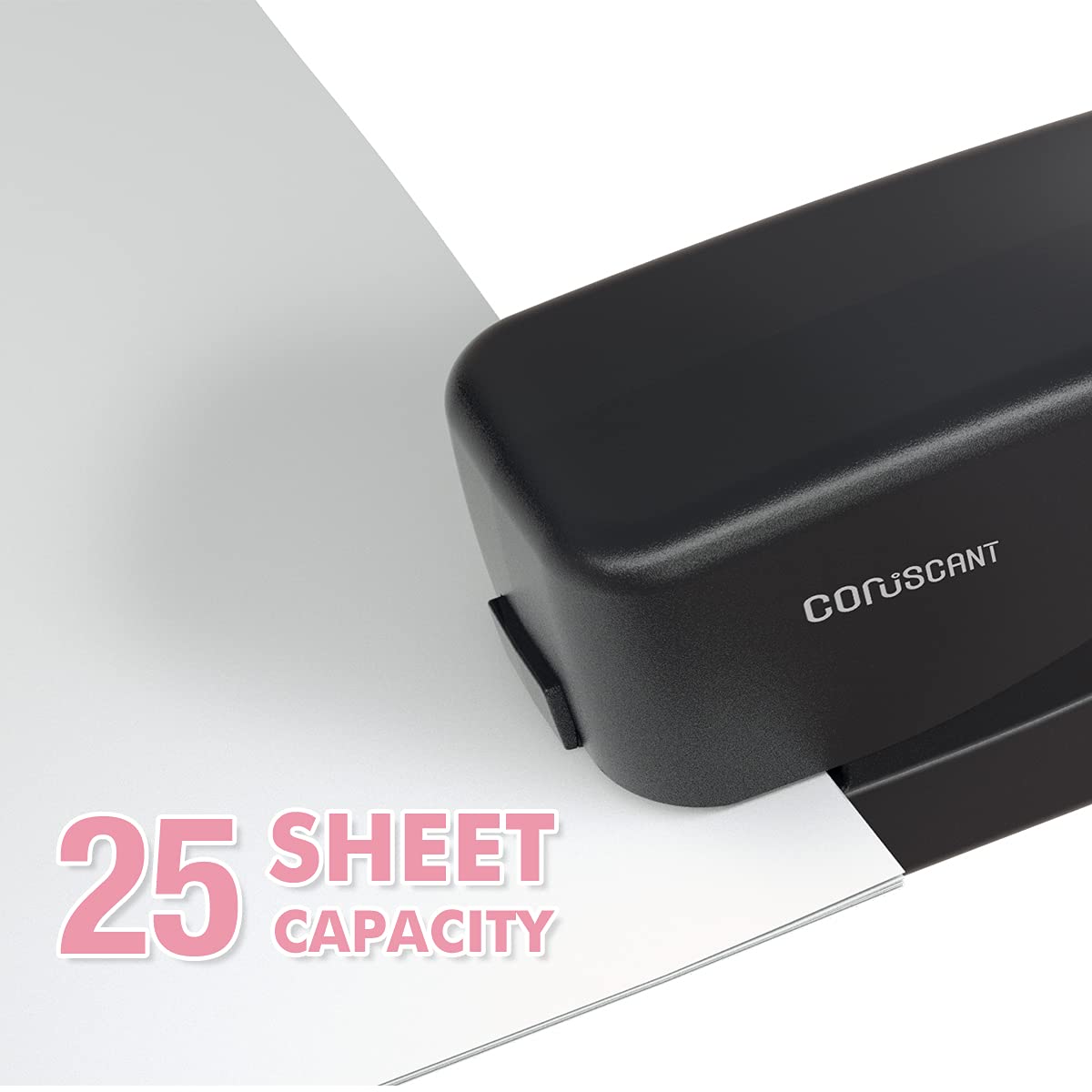Coruscant Electric Stapler, Heavy Duty Desktop Stapler, Includes 2000 Staples and 1 Staple Remover, No-Jam Automatic AC or Battery Powered, 25 Sheet, Professional for Office Home School Use