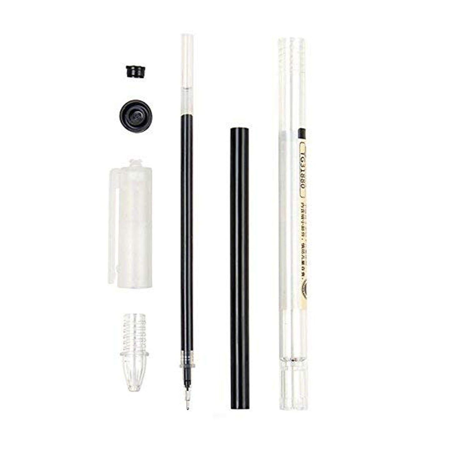 BEMLP Gel Ink Pen Japanese Style Liquid Ink Rollerball Pens Quick Drying 0.35mm Ultra Fine Point Ballpoint Maker Pen Premium for Office School Stationery Supply,12 Pcs/Set, Black