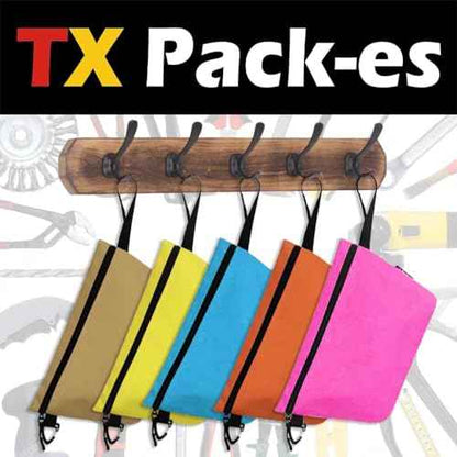 Canvas Zipper Tools Bags, Utility Pouches, Storage Organizer. Smoothly YKK Zipper Water-repelling with Clip & Strap, 12.5 X 7 X 4 inches Large Bottom