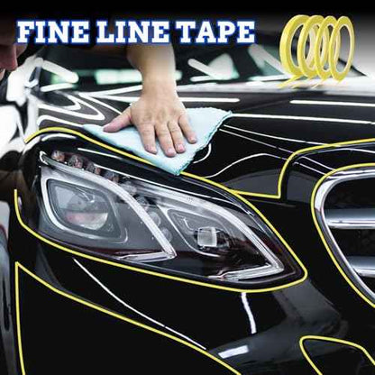 4 Rolls Pin Stripe Tape for Car Multi Size Pinstripe Tape Set 5/64,1/8,15/64,1/2 Inch x 72 Yard Long Masking Tapes for Automotive DIY Paint Art Yellow