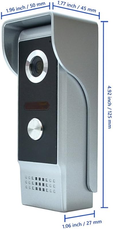 Wired Video Intercom System, 7 Inches Video Doorbell Door Phone System, HD Camera Kits Support Unlock, Monitoring, Dual-Way Intercom for Villa Home Office Apartment