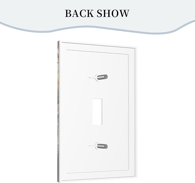 Decorative Art Light Switch Covers Lake & Pagoda in Fall Single Toggle Wall Plate Decorative Switchcover Electrical Switchplate for Home Decor