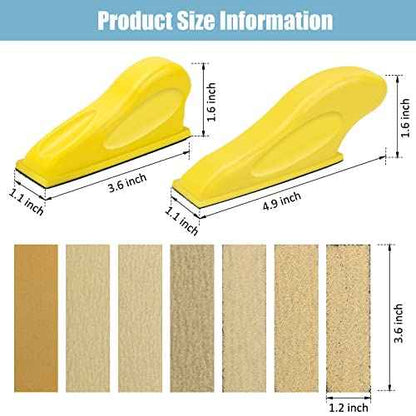 Windspeed 2+70 Pcs Mini Detail Sander, Finger Sanders for Wood Micro Sander for Detail Work Finger Sander for Crafts Small Projects, Include 40 60 80 120 150 220 400 Grit Sandpaper
