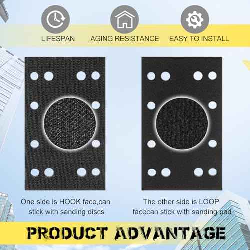 8 Pcs Soft Black Foam Sanding Pads Interface Sander Backing Pad Compatible with Festool RS400 LS130 Sander, 80 x 133 x 12 mm