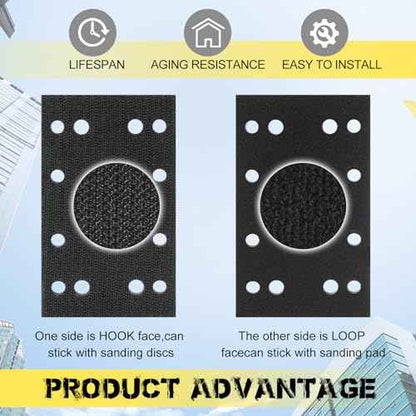 8 Pcs Soft Black Foam Sanding Pads Interface Sander Backing Pad Compatible with Festool RS400 LS130 Sander, 80 x 133 x 12 mm