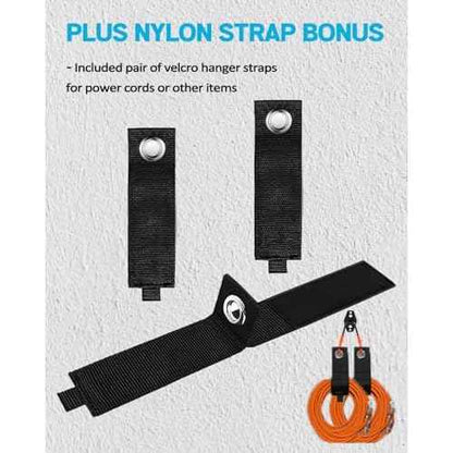 Xislet 4Pcs Jeep Door Hangers Jeep Wall Mount for Door Storage Hangers Compatible with 1956-2025 Jeep Wrangler CJ YJ TJ LJ JK JKU JL JLU JT, Removable Door Storage Holder Garage Hooks Heavy Duty