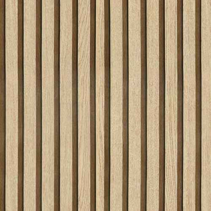 Hopepak Wood Slat Wallpaper Brown Peel and Stick Wallpaper for Bedroom 17.3''x118'' Modern Self Adhesive Removable Wall Paper Faux Wood Grating Stripe Contact Paper Vinyl