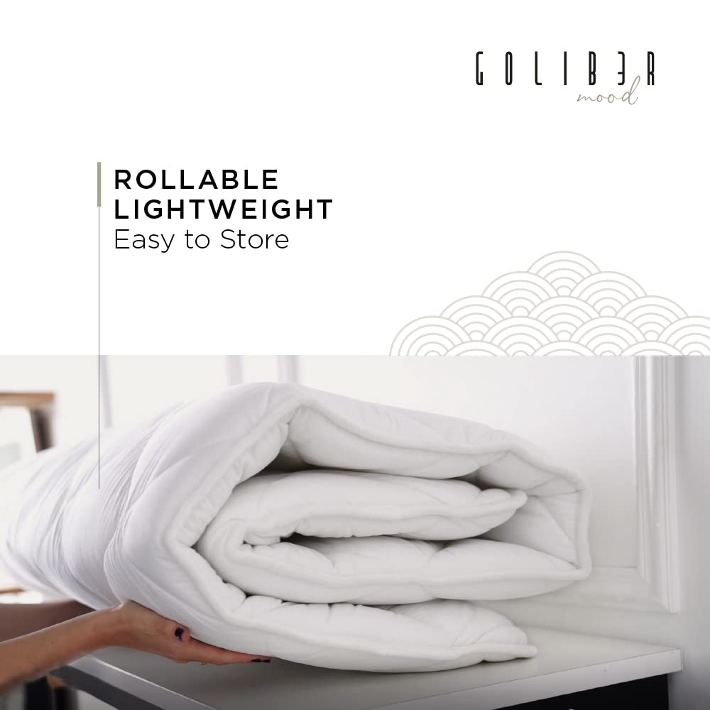Goliber Japanese Floor Mattress Futon Mattress Tatami Foldable Pad, Roll Up Sleeping Pad, Shikibuton, (Twin 39 x 82 inch - 100 x 210 cm)