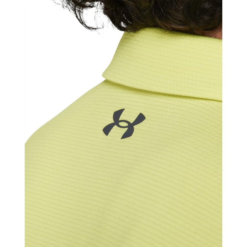 Under Armour Men's Tech Golf Polo, (727) Sonic Yellow / / Pitch Gray, Medium Tall