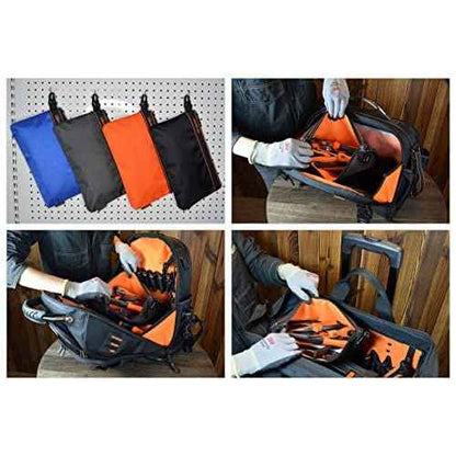 WELKINLAND 4-Packs Small tool pouch, Heavy-Duty Tool pouches, Electrician tools pouch bag, Tools pouches w/clip, Small Zippered tool bag
