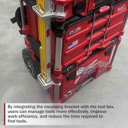 CNQLIS Level Mount Holder for Milwaukee Packout Tool Boxes, Fits Packout Organizers, Includes Set Screws, Creative Mods & Upgrades for Milwaukee Packout tool box ? Left Side