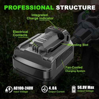 Rapid Faster Charger Replacement for EGO 56V Battery Charger CH2100,Compatible with EGO 56V Power+ Batttery BA1400 BA2800 BA4200 BA5600