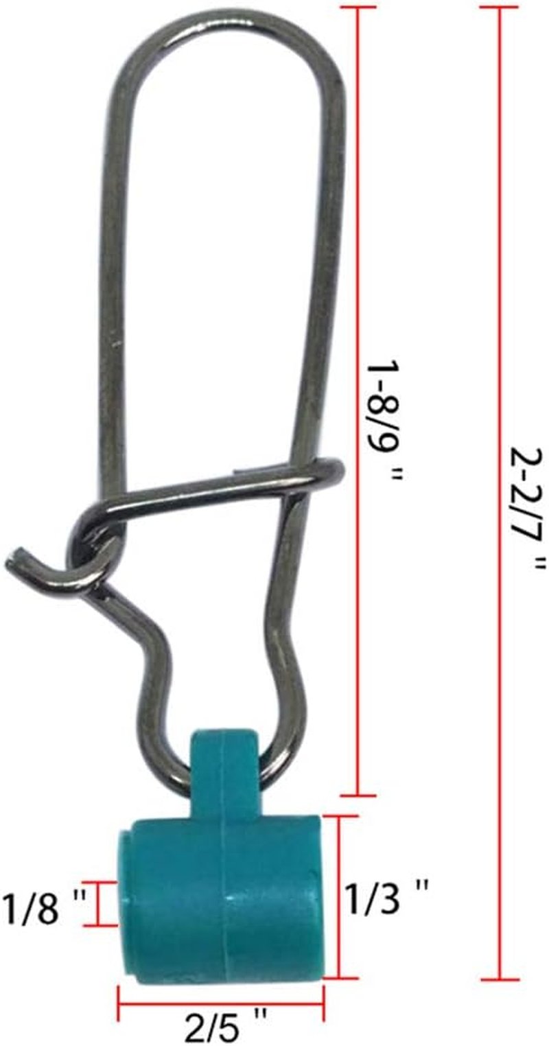 Fishing Line Sinker Slides - High Strength Stainless Steel Duo Lock Snaps | 25/50/100 PCS Tackle Kit