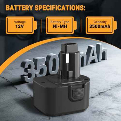 Shentec 3500mAh 12V Replacement for Black & Decker 12V Battery PS130 A9252 A9275 PS130 PS130A Firestorm PS130 Power Tool Battery Packs