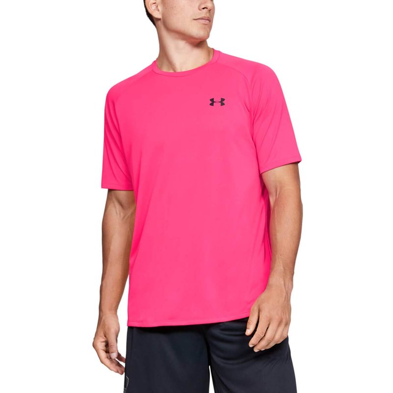 Under Armour Men's Tech 2.0 Short-Sleeve T-Shirt , Pink Surge (687)/Black, Large