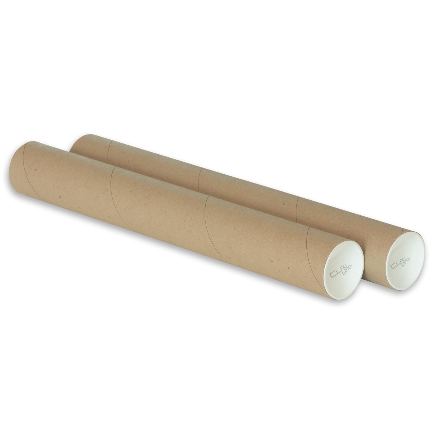 CLAUVINCK 2" x 15" Kraft Mailing Tube, shipping, Heavy Duty Mailers Poster Tube Packing 2 inches x 15 inches Office (Pack of 2)