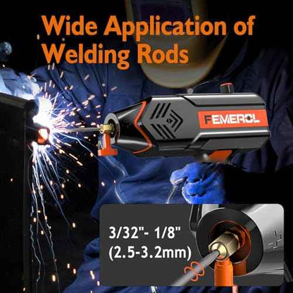 Welding Machine 110V,Handheld Welder, 120A Portable Stick Welder, Hand Held Welder Machine IGBT Inverter Digital Display with Welding Tool Set and Toolbox