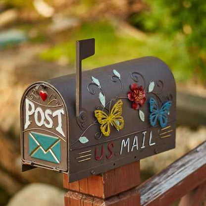 Heavy Duty Mailboxes for Outside, Mail Boxes Post Mount,Decorative Mailboxes Outside Courtyard Garden