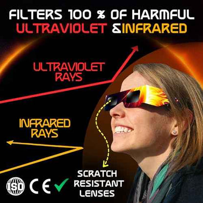 Solar Eclipse Glasses AAS Approved 2025 - [25 Pack] Trusted for Direct Solar Eclipse Viewing - ISO 12312-2 & CE Certified