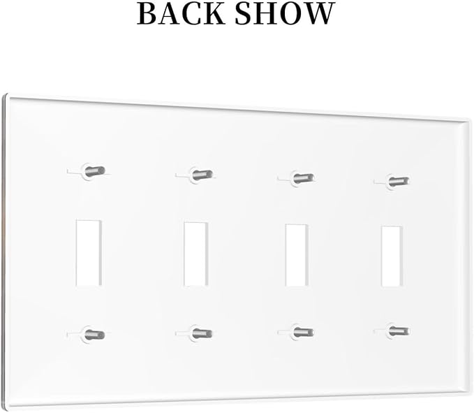 Decorative Art Light Switch Covers Wizard’s Hat & Spellbooks Quad Toggle 4 Gang Wall Plate Switch plate Electrical Faceplate for Home Decor