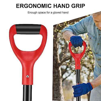 4-Tine Heavy Duty Pitchfork Digging Fork Garden Fork Pitch Forks with Fiberglass Handle for Gardening, Hay,Digging Potatos,43 inches