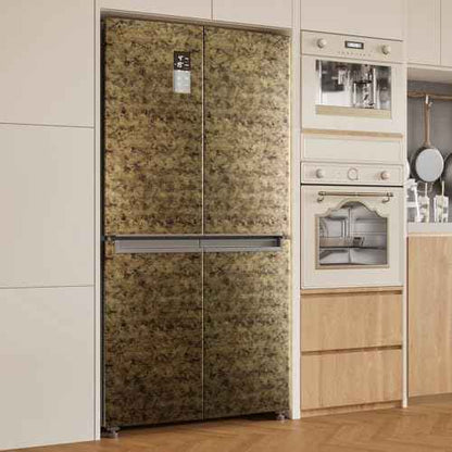 CRE8TIVE Antique Gold Wallpaper Textured Metallic Peel and Stick Wallpaper Removable Gold Contact Paper for Accent Walls Waterproof Vinyl Gold Wall Paper for Kitchen Bathroom Cabinets Shelves 12"x80"