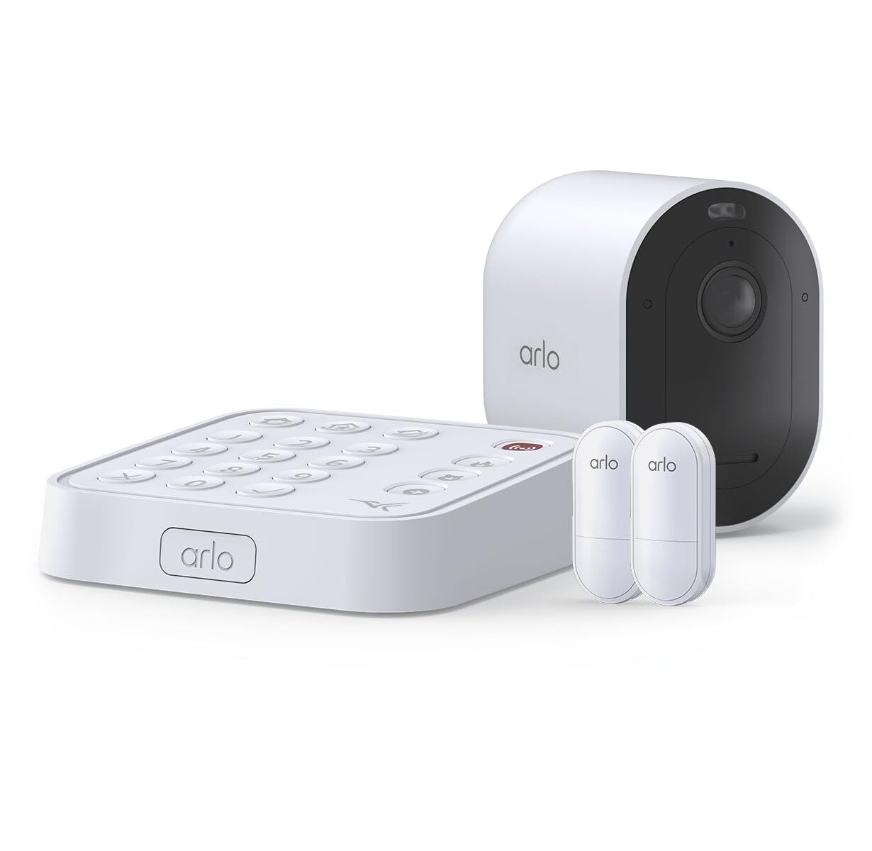 Arlo Pro 5S Spotlight Security Camera 2K HDR | Outdoor | Wireless | Dual-Band Wi-Fi Connects to Strongest Network |12X Zoom, 2-Way Audio, Siren, Color Night Vision,Live Stream(White, 4 Cameras)